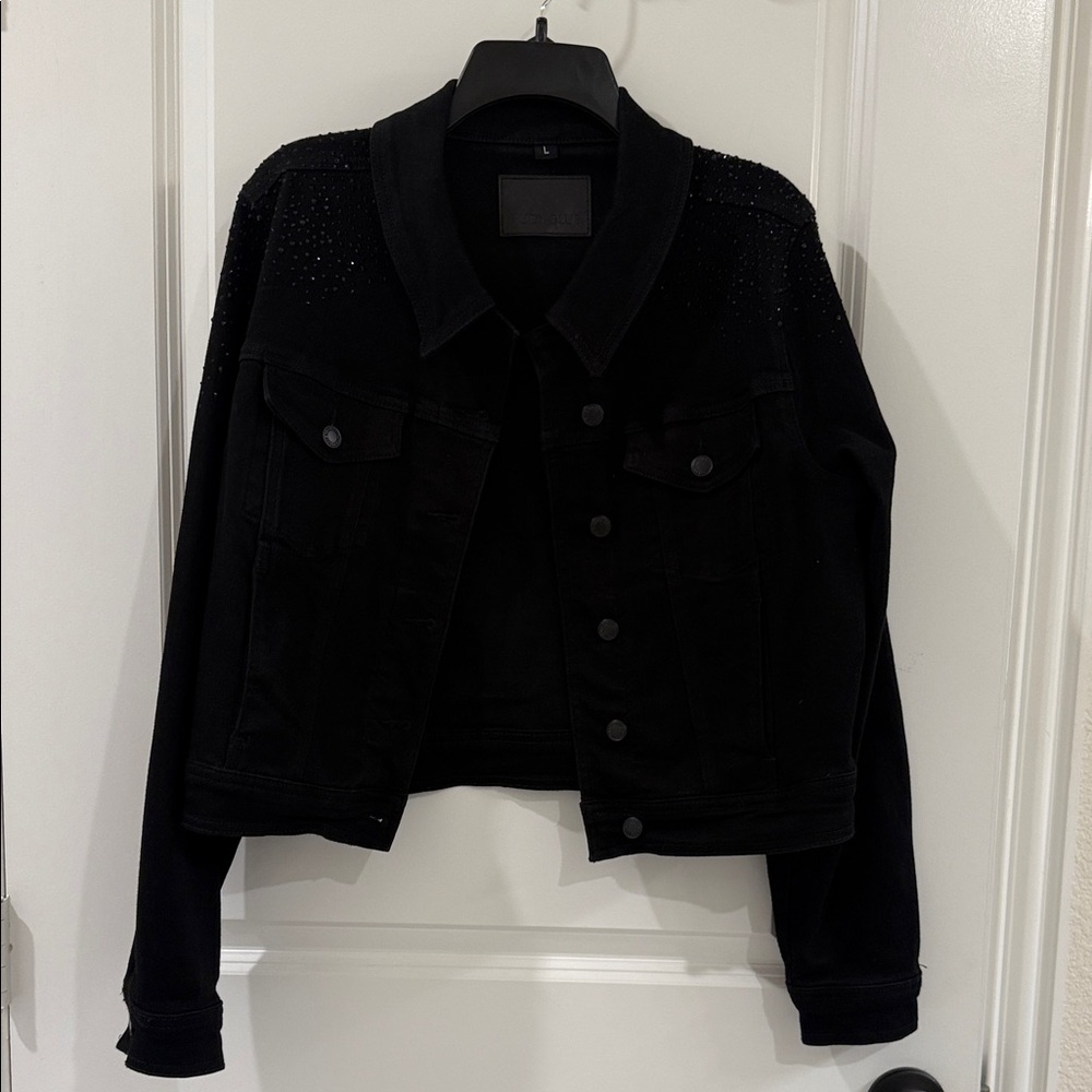 Judy Blue Black Studded Jean Jacket